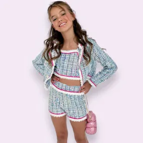 3 in 1 Blue Plaid Coco Suit