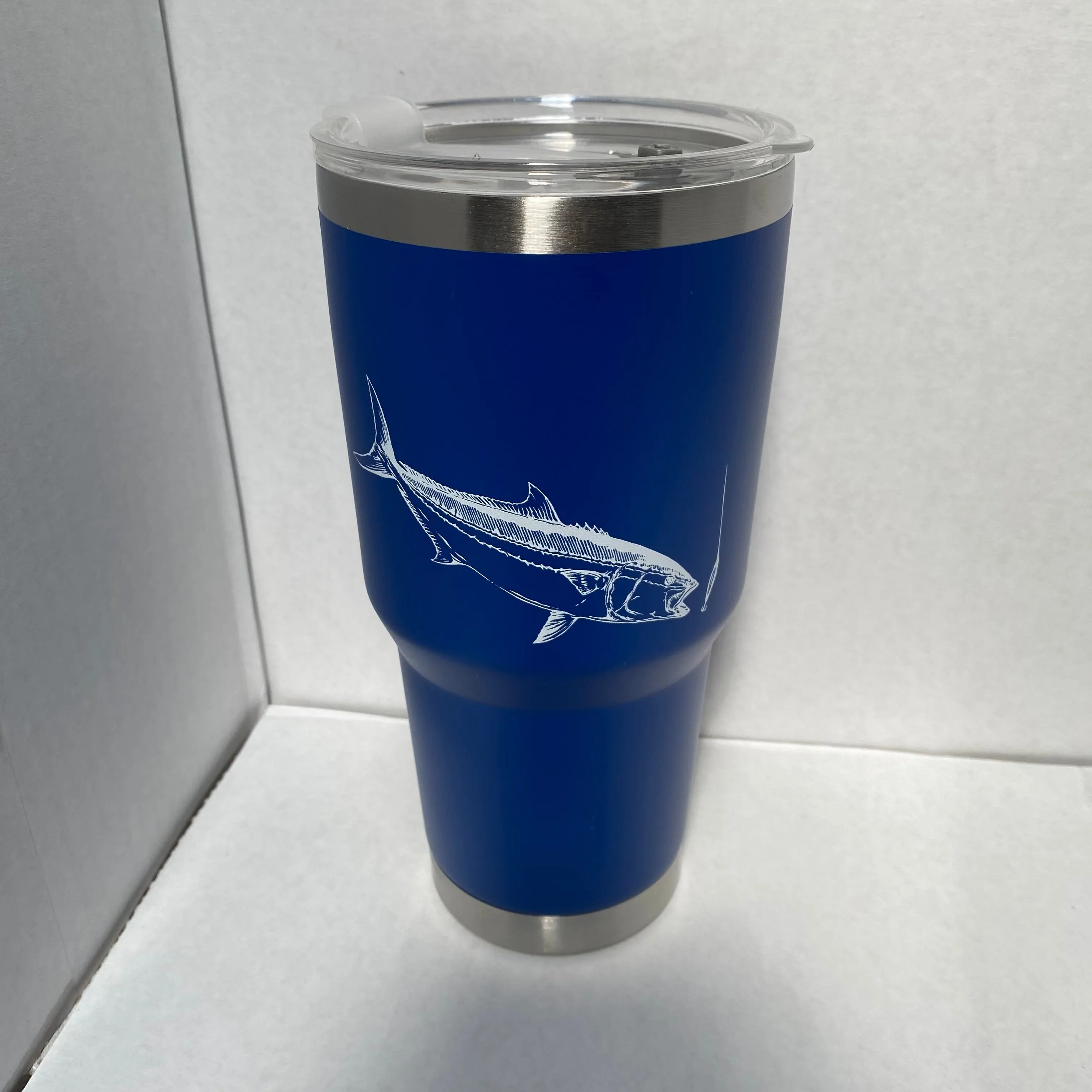 30oz Insulated Tumbler w/ Lid THREE DESIGNS: Lingcod, Yellowtail, Dungeness Crab