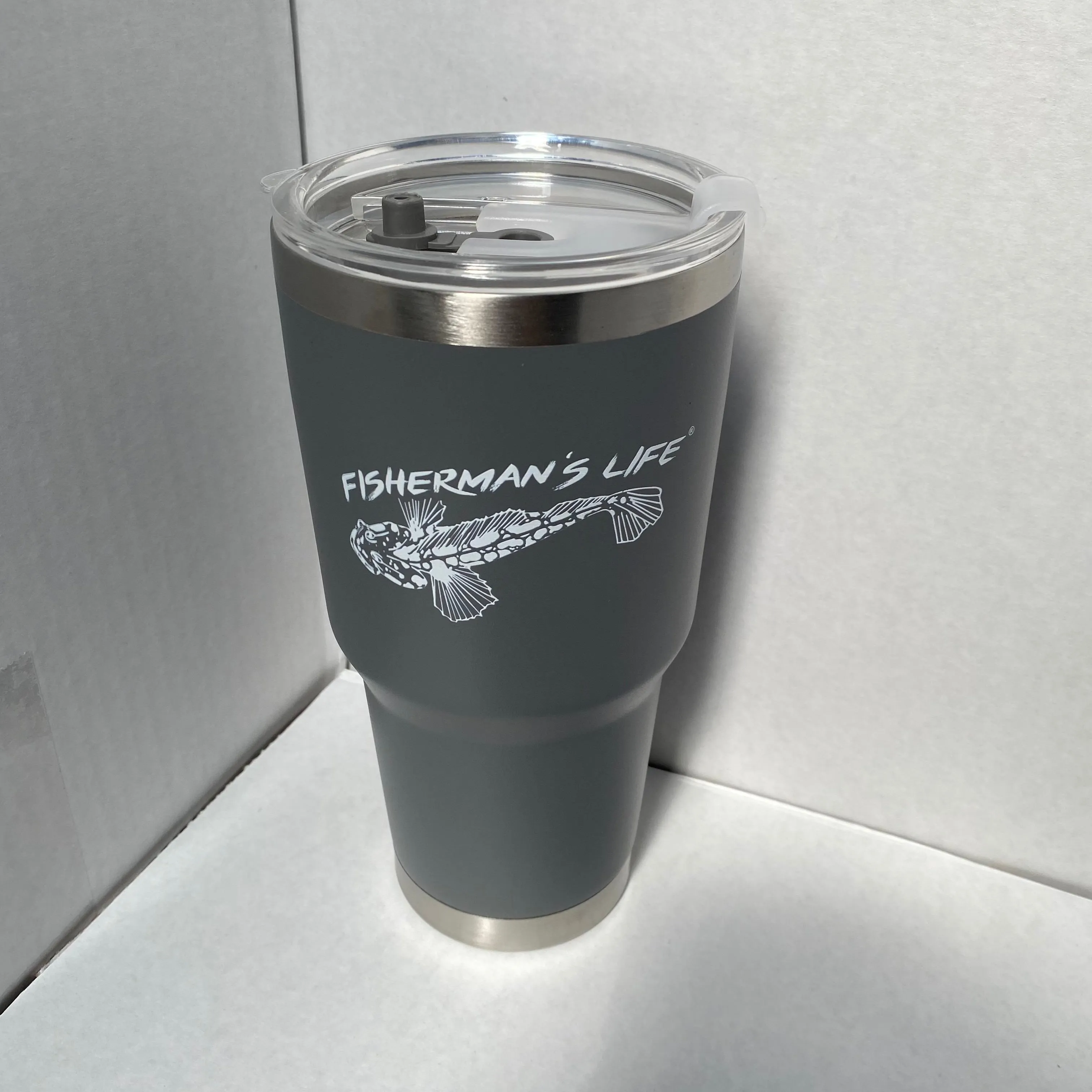 30oz Insulated Tumbler w/ Lid THREE DESIGNS: Lingcod, Yellowtail, Dungeness Crab