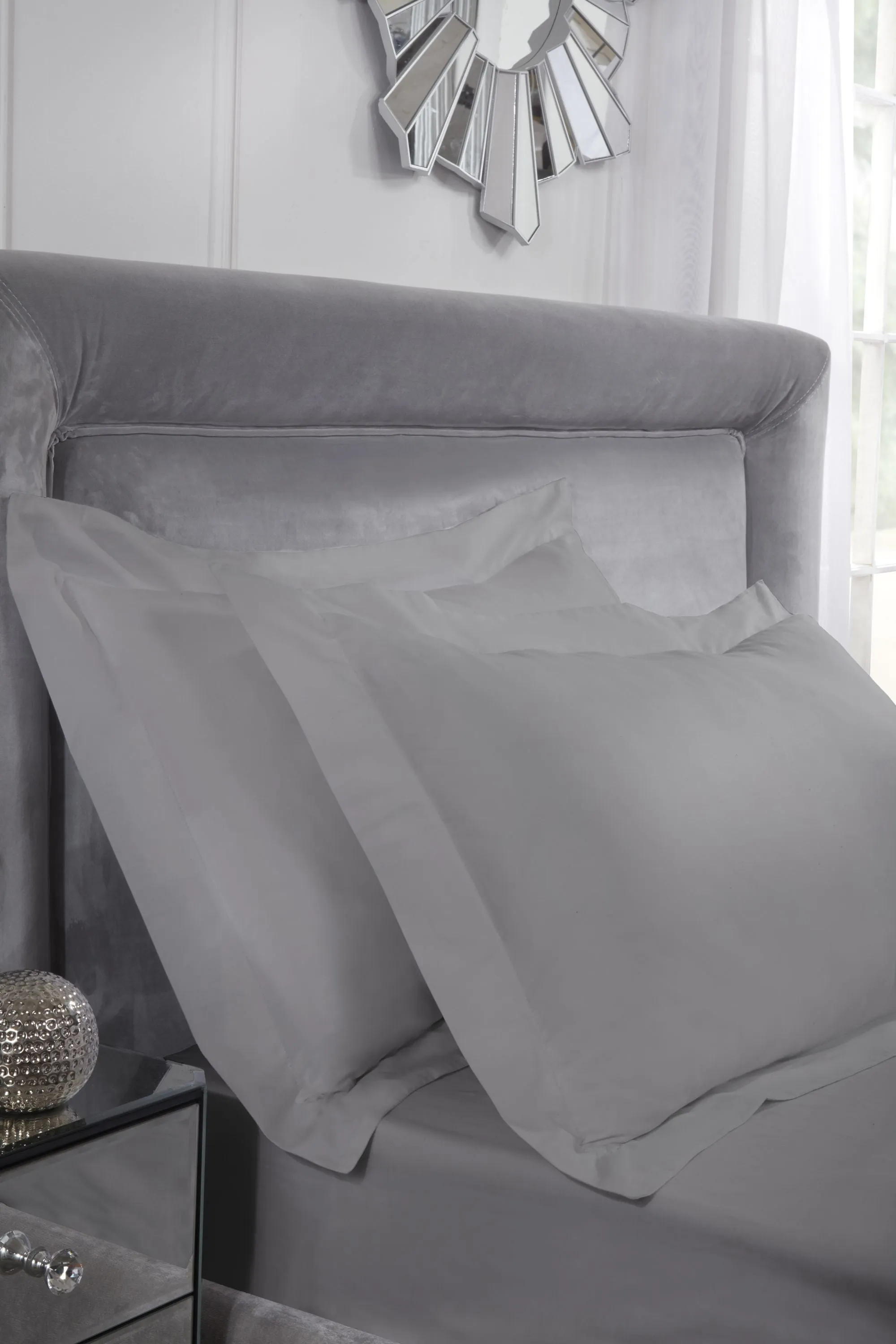 400 Thread Count Cotton - Extra Deep Fitted Sheet in Silver Grey