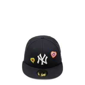 59FIFTY NY YANKEES CHAIN STITCH HEART FITTED CAP