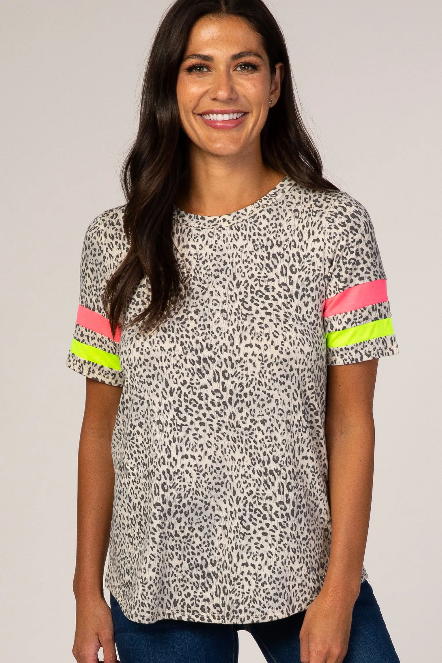 Animal Print Short Sleeve Tee