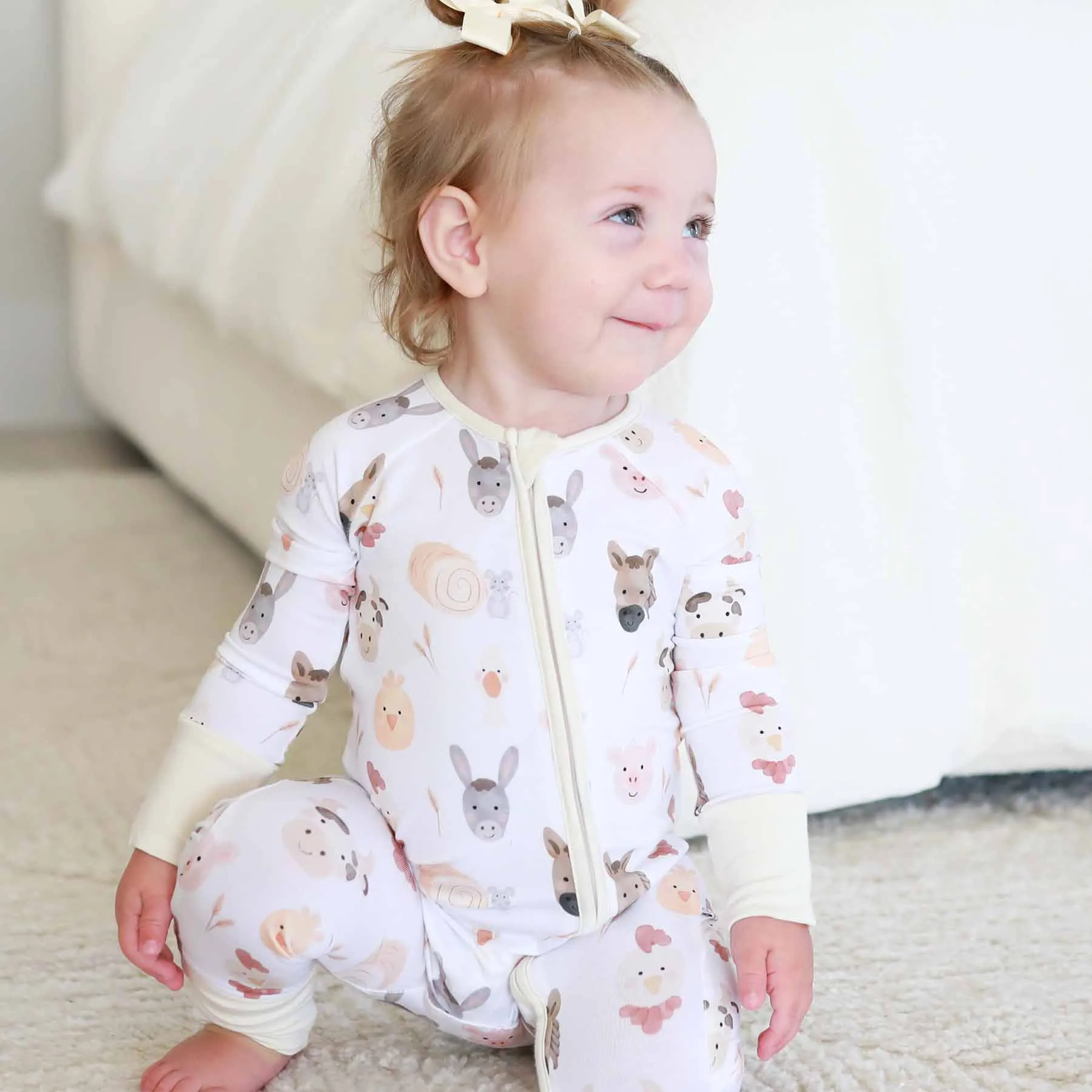 Barnyard Buddies Convertible Zip Romper