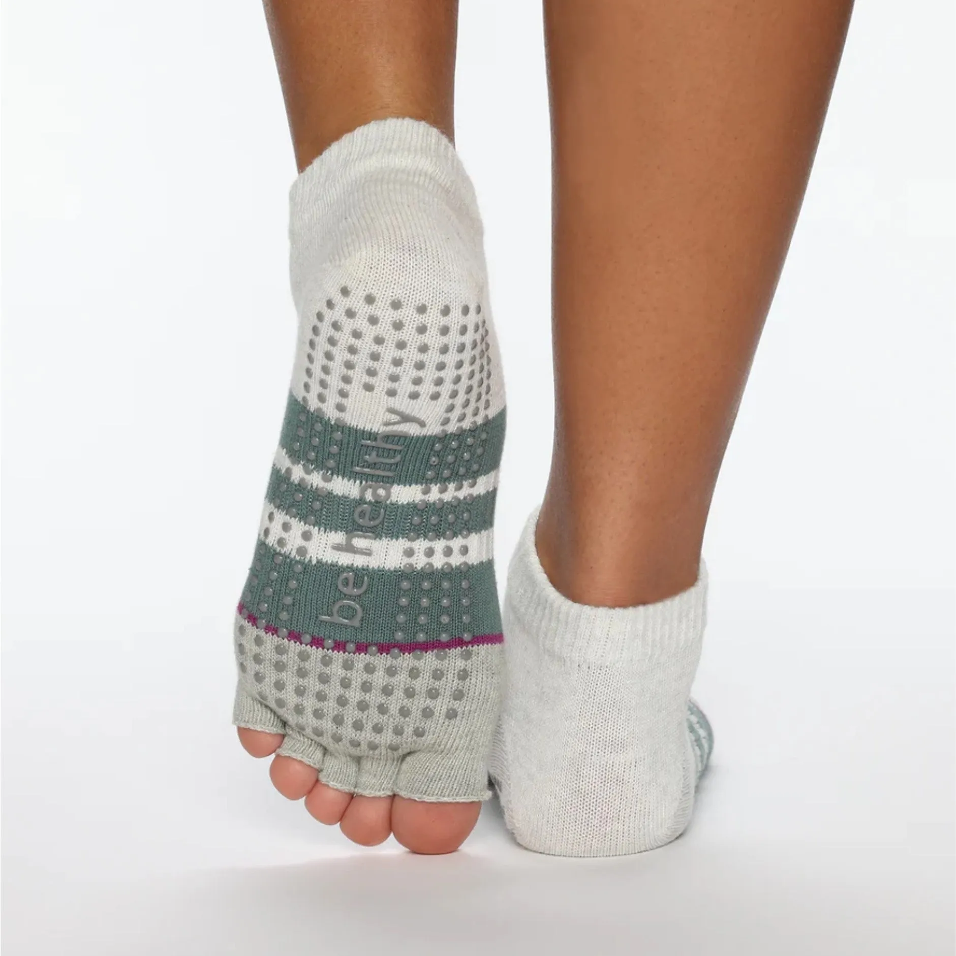 Be Healthy - Meadow - Half Toe Grip Socks (Barre / Pilates)