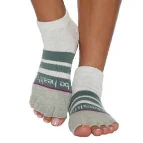 Be Healthy - Meadow - Half Toe Grip Socks (Barre / Pilates)