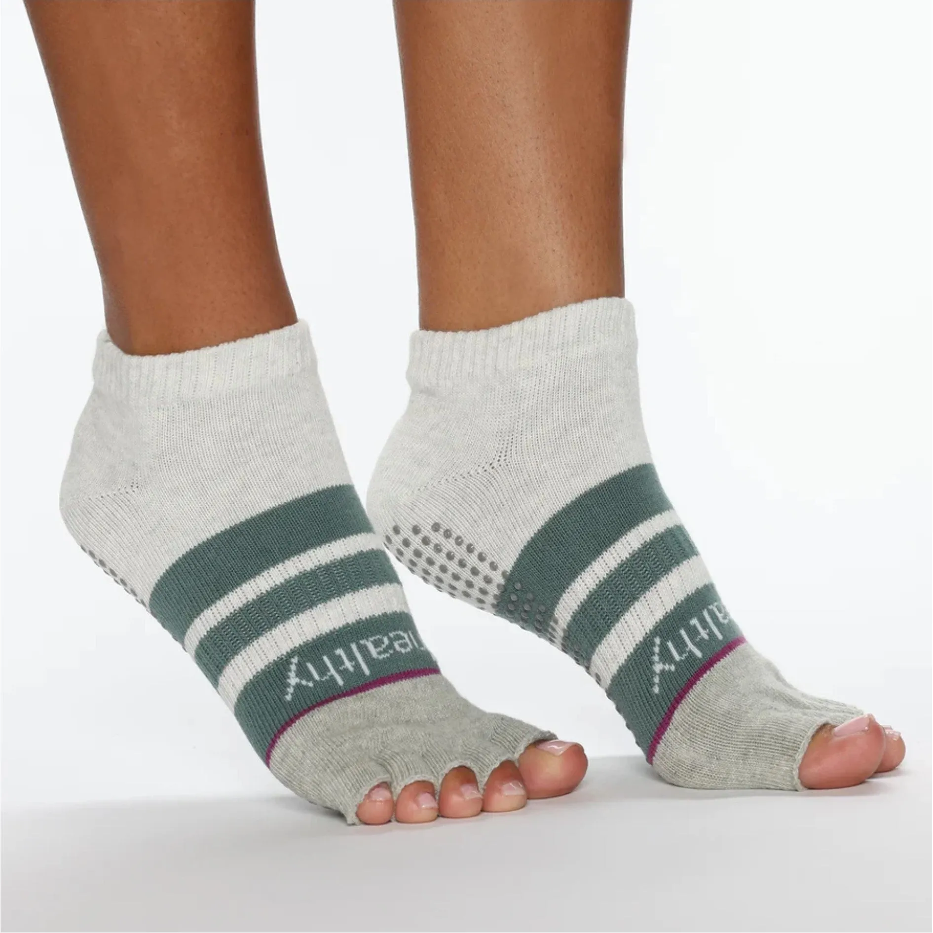 Be Healthy - Meadow - Half Toe Grip Socks (Barre / Pilates)