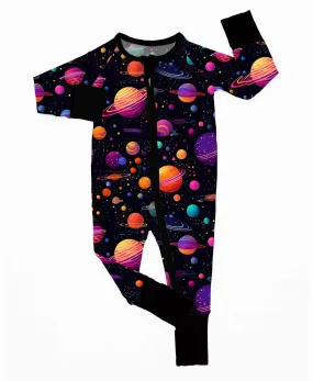 Beautifully Bold Solar Galaxy - Bamboo Zippy Romper