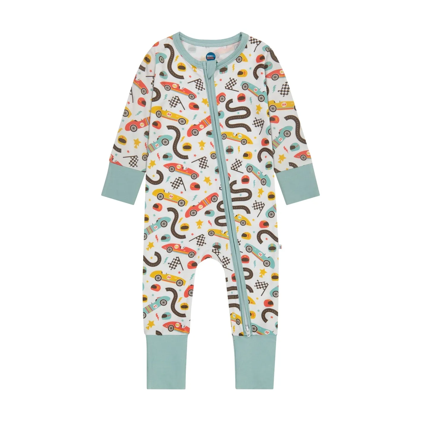 Bird & Bean Bamboo Footless Romper - Cruisin'