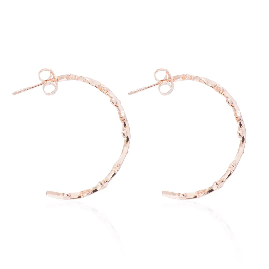 Bjarkan Earrings, Rose Gold