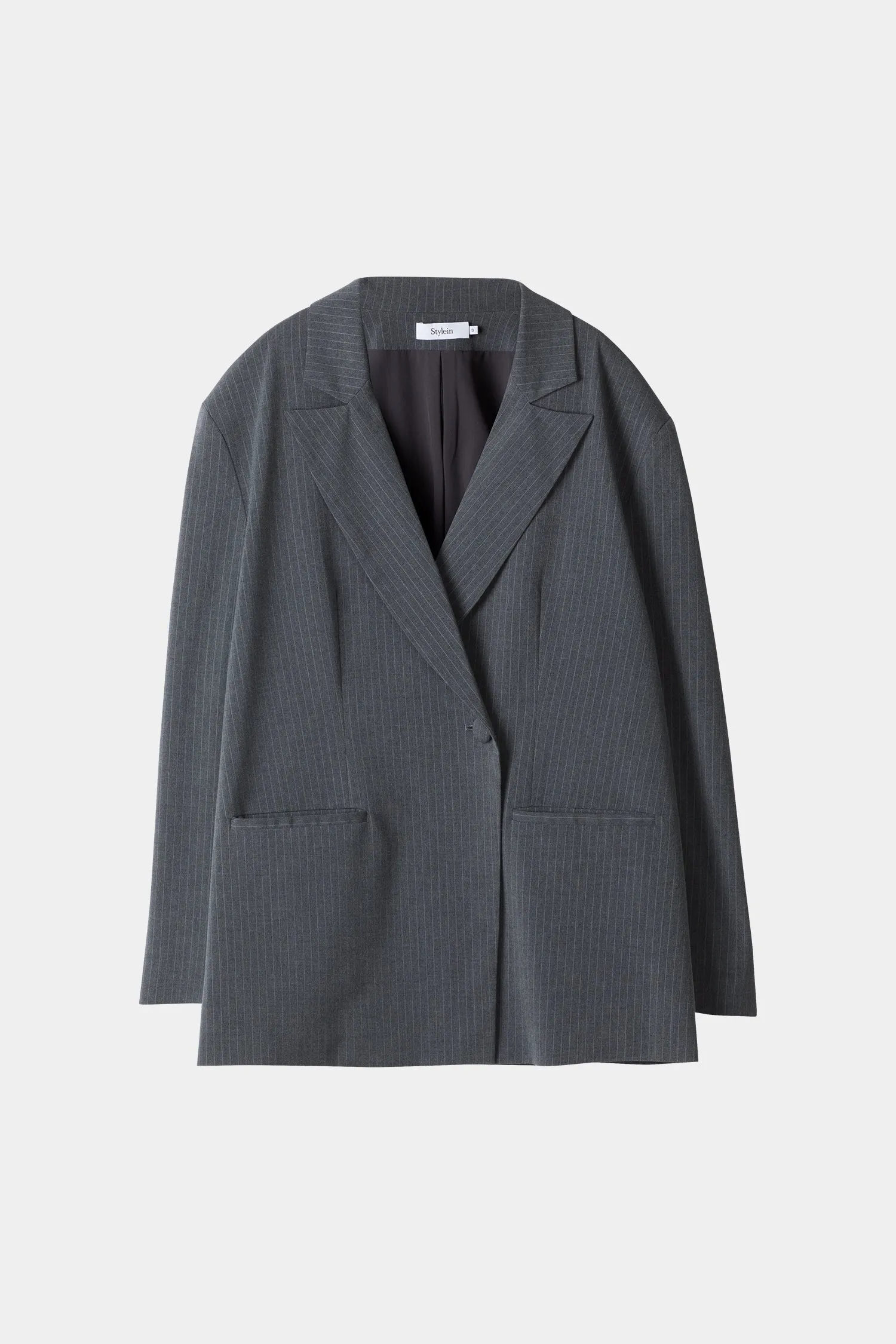 BURANO BLAZER - GREY PINSTRIPE