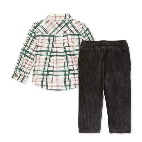 Burt's Bee- Plaid Button Down & Cords