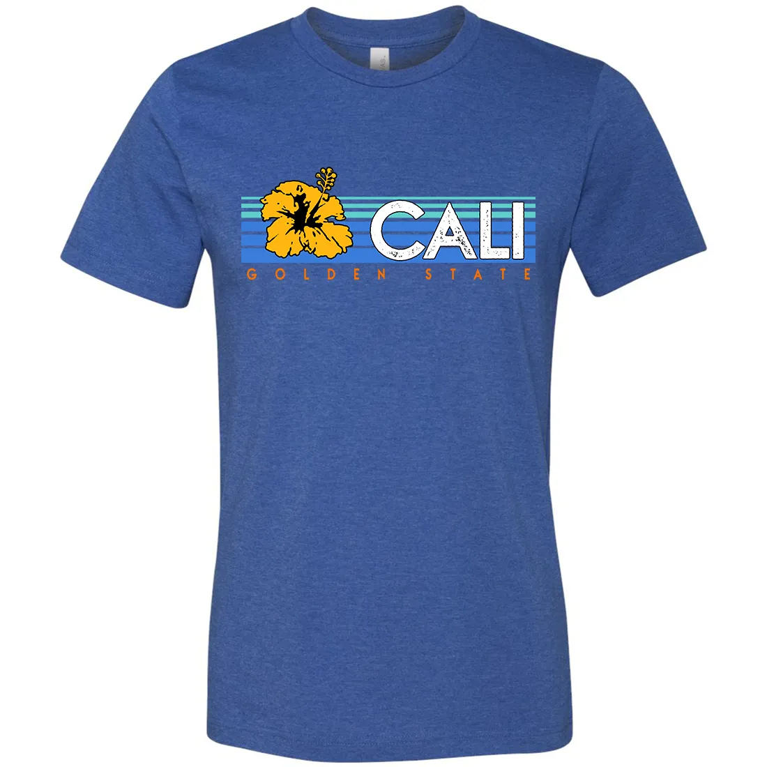 Cali Golden State Hibiscus Asst Colors Mens Lightweight Fitted T-Shirt/tee