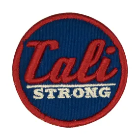 CALI Strong Red White Blue Round 3D Hook-and-Loop Morale Patch