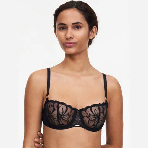 Chantelle Fleurs Demi Bra Black