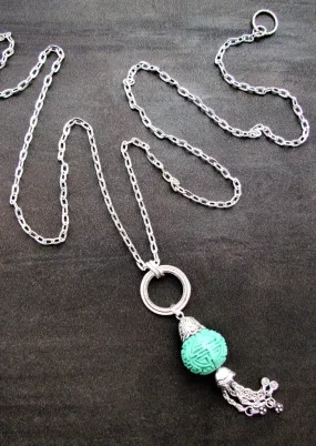 Cinnabar Aqua 2  Necklace