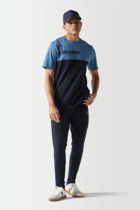 Colour Block T-Shirt - Navy / Elemental Blue