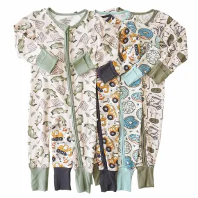 Convertible Zip Rompers for Boys*