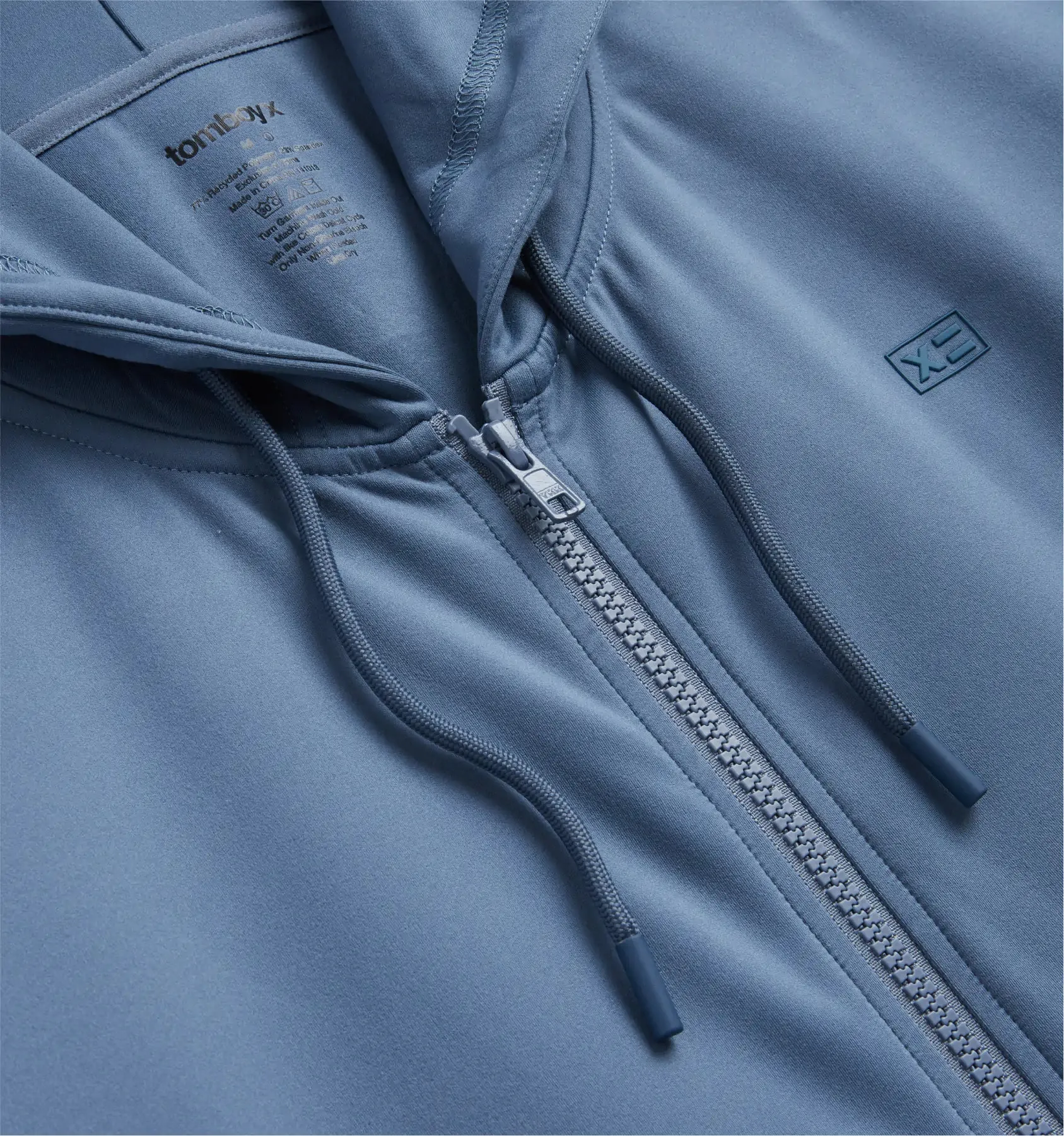 Cozy Luxe Full Zip Hoodie - Blue Haze