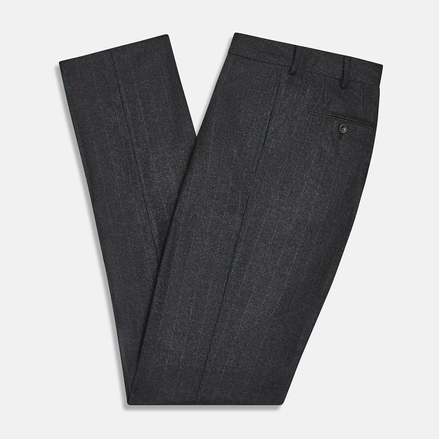 Dark Grey Pinstripe Edward Trousers