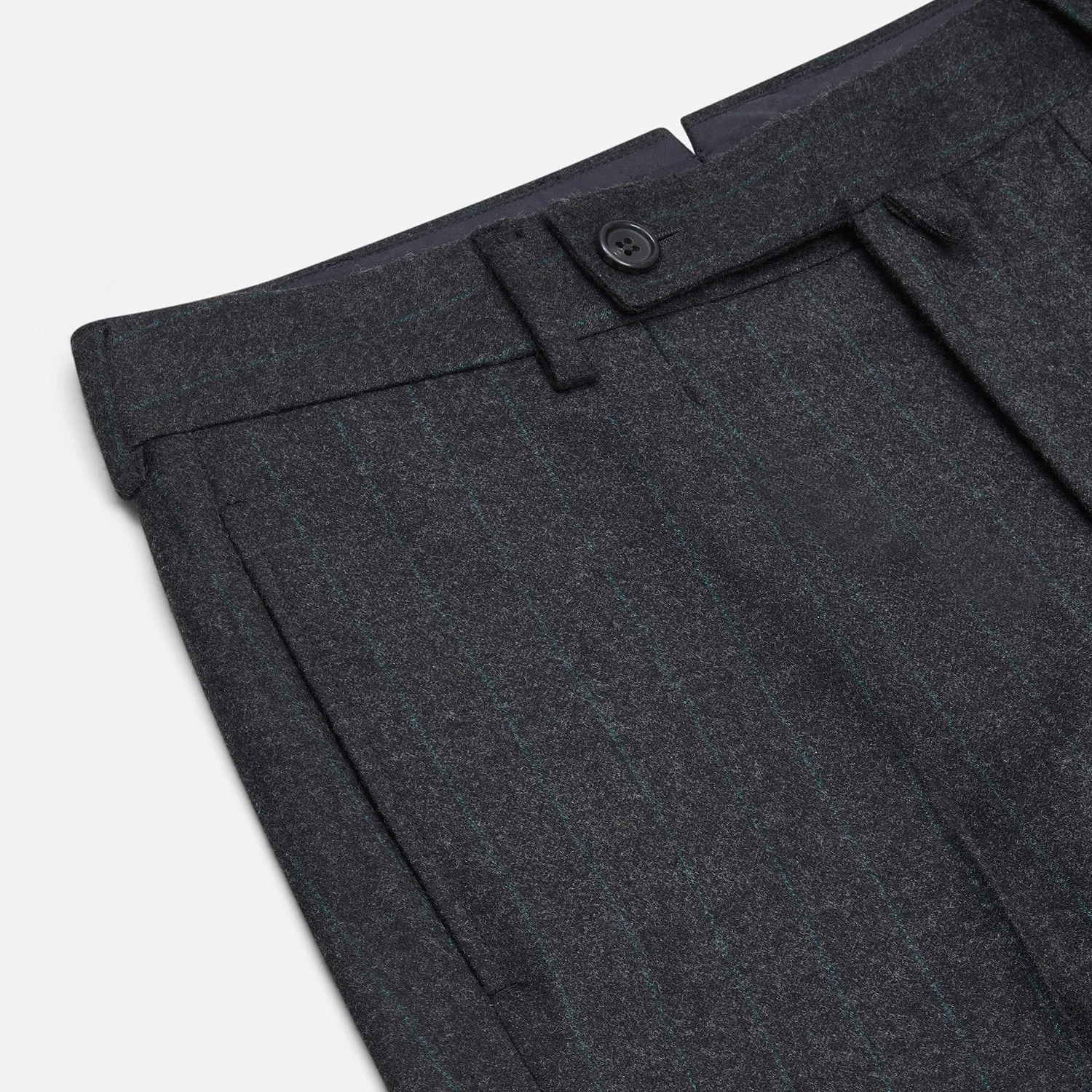 Dark Grey Pinstripe Edward Trousers