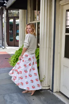 Fiona Midi Skirt Poppy Floral