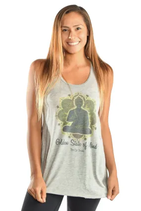 Flowy Tank Golden State of Mind Buddha