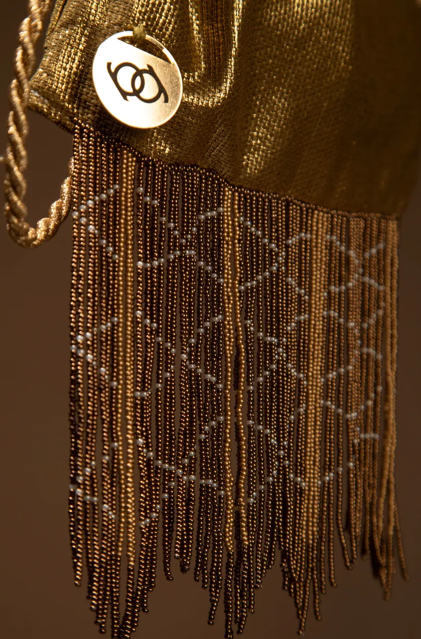 Fringed Golden Bag