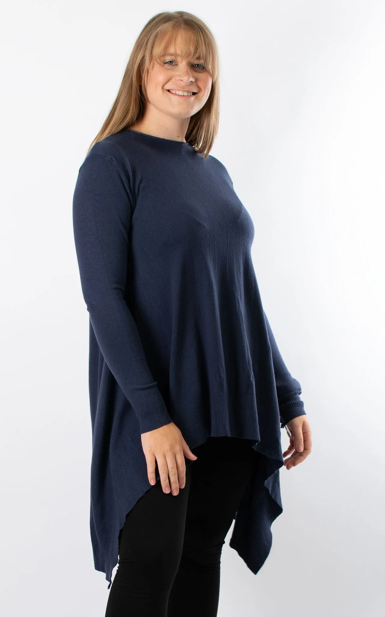 Hanky Hem Top | Navy