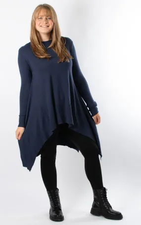 Hanky Hem Top | Navy