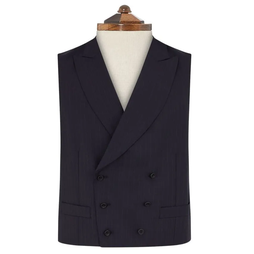 Hayward Navy Pinstripe Super 150s Waistcoat