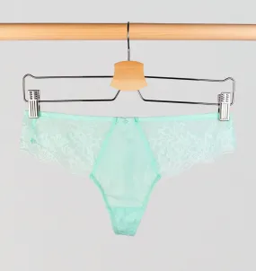 Lace seam-free thong [Mint]