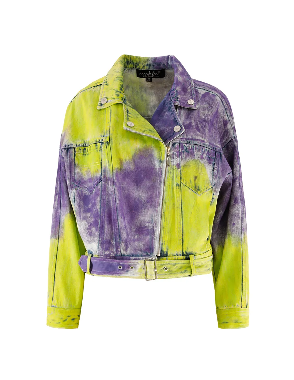 MARK FAST Tie-Dyed Denim Biker Jacket