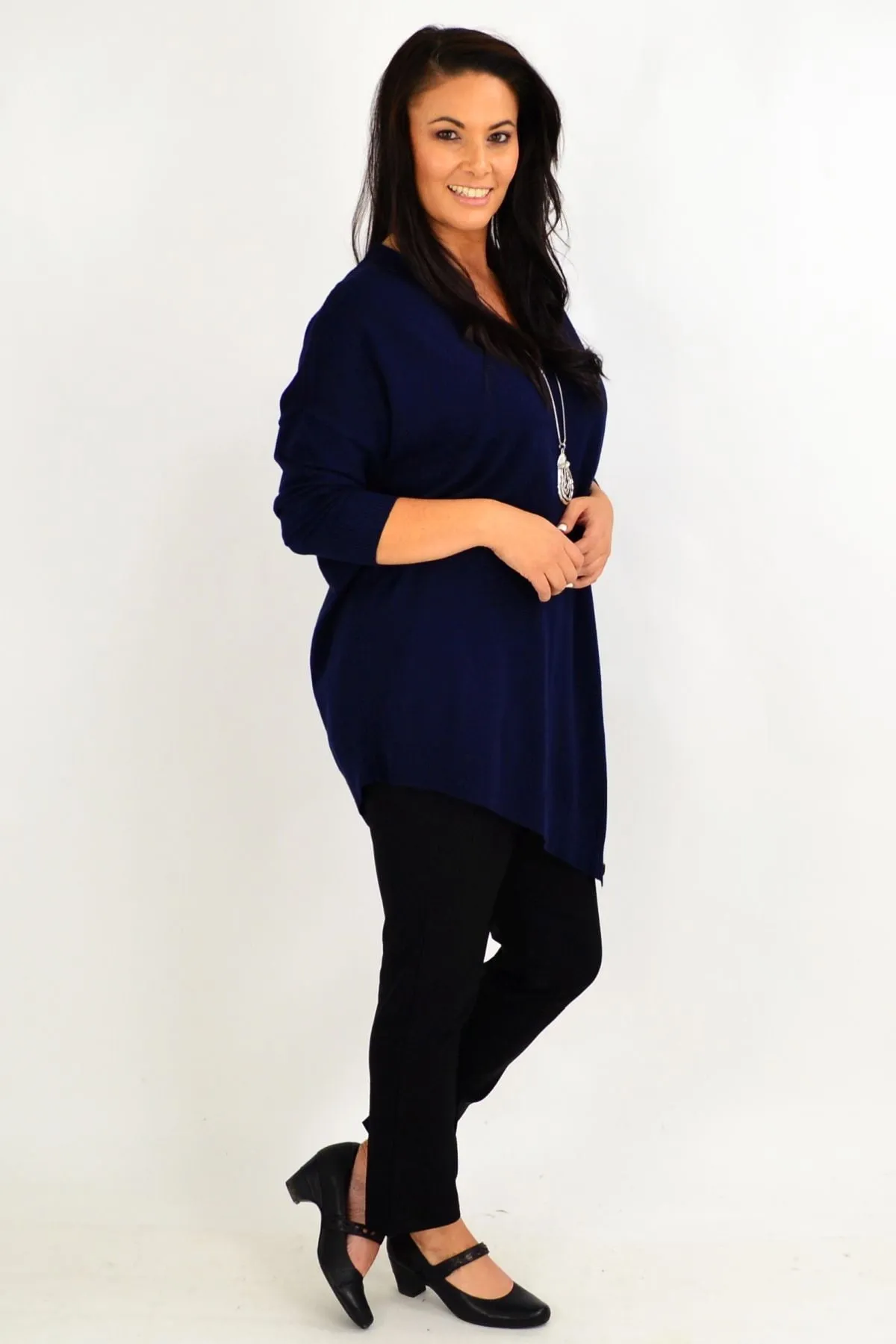 Navy My Go To Knit Tunic Jumper