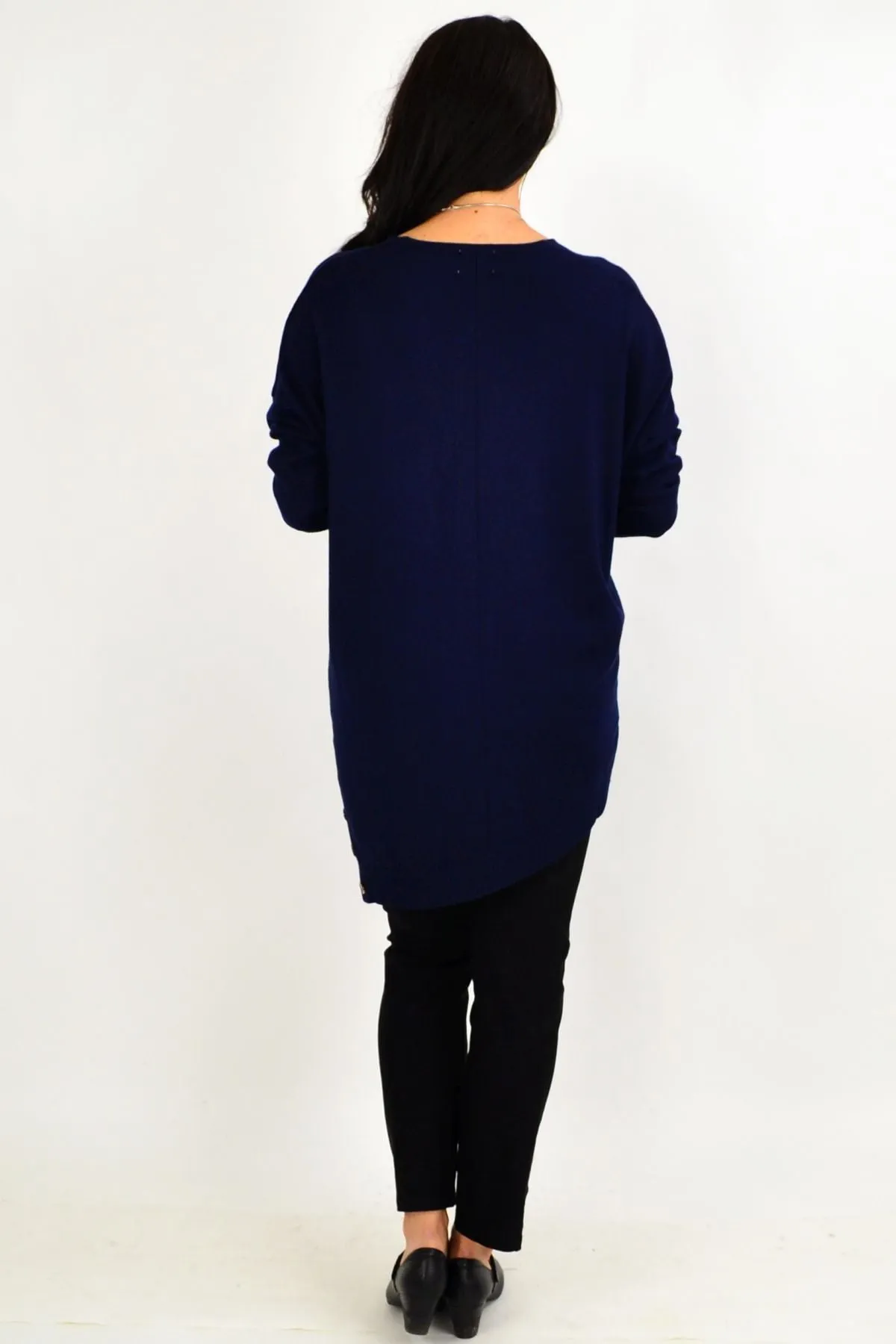 Navy My Go To Knit Tunic Jumper