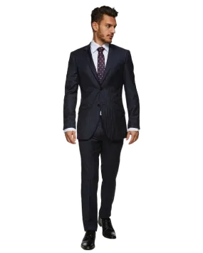 Navy Pinstripe Wool Suit Set