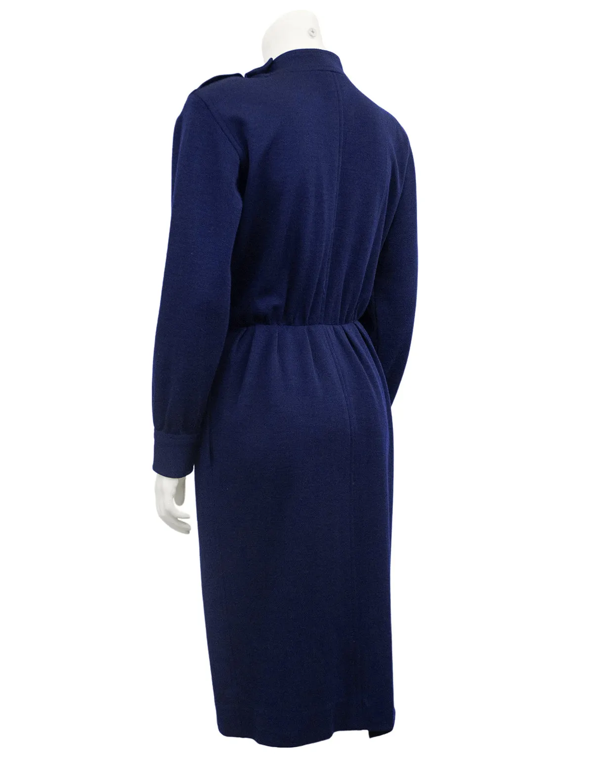 Navy Wool Day Dress