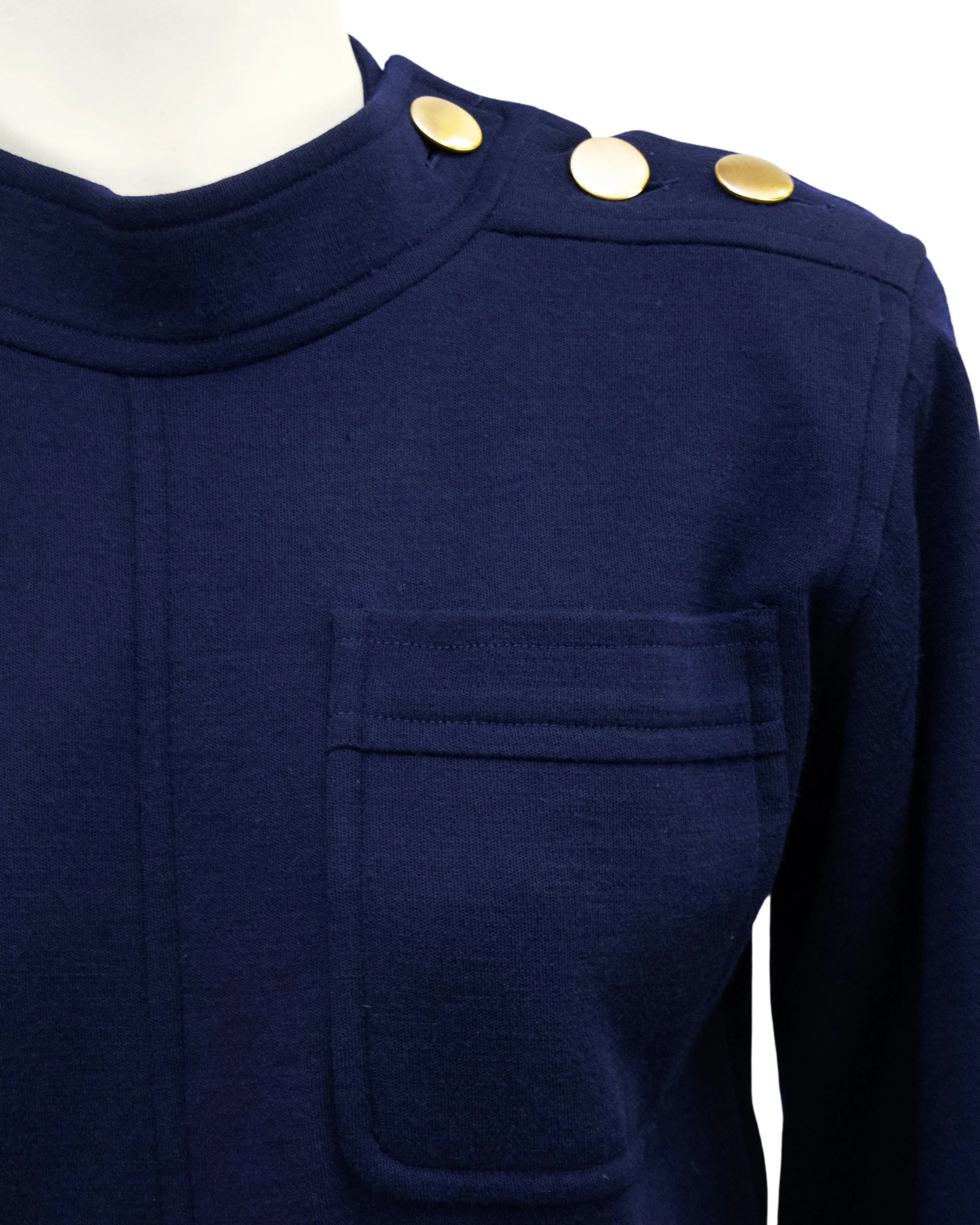 Navy Wool Day Dress