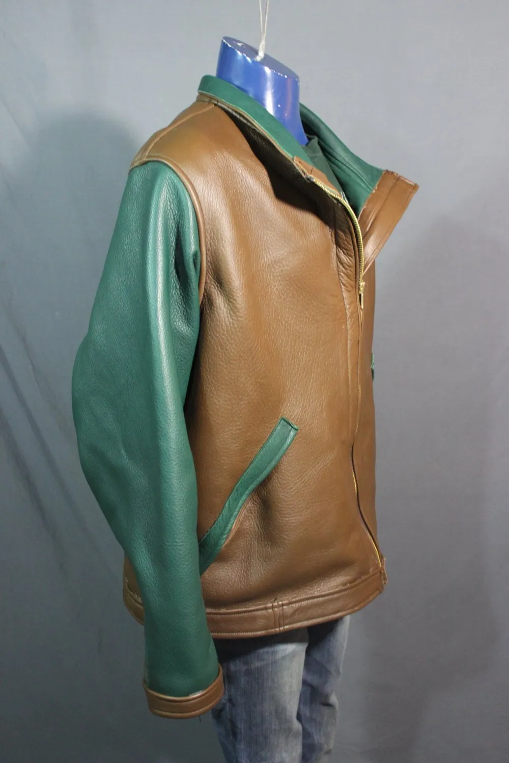 Our Bomber Jacket in Brown and Green ELK!