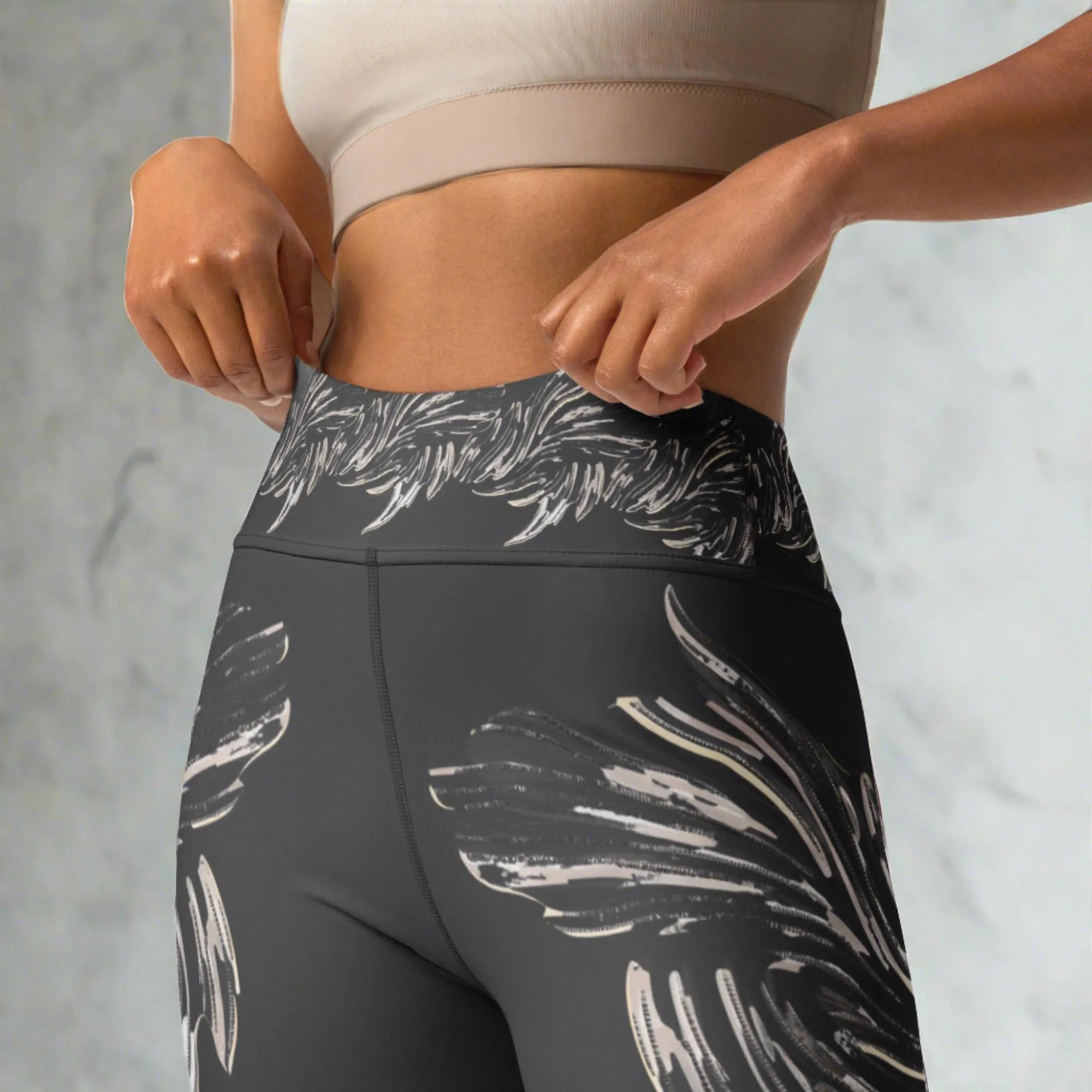 Phoenix Wing Yoga Leggings - 4-Way Stretch Comfort | Elevate Your Workout