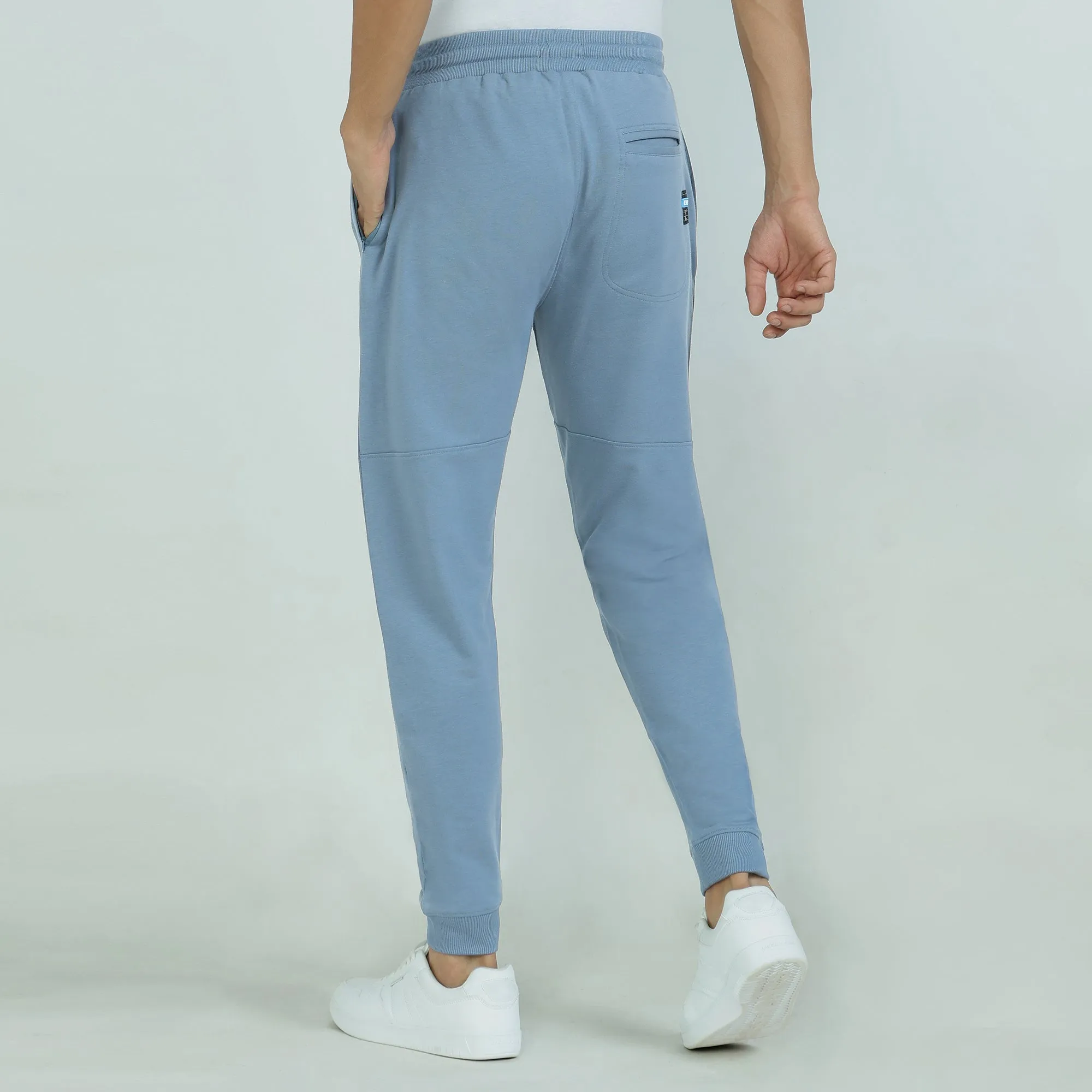 Quest French Terry Cotton-Blend Joggers Ice Blue