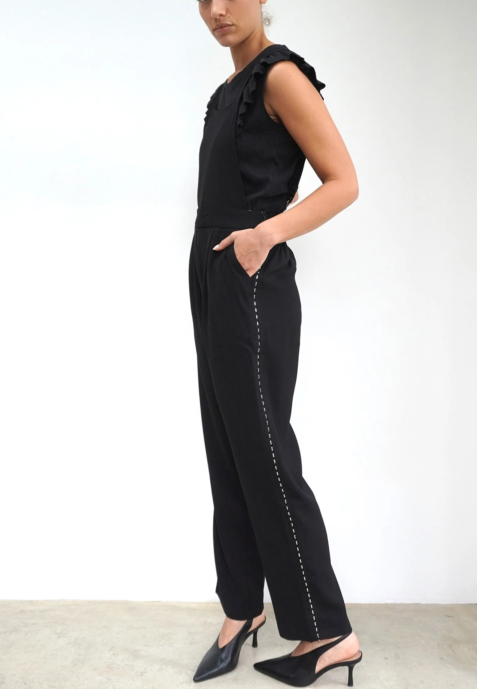 SINGULAR DUNGAREES BLACK