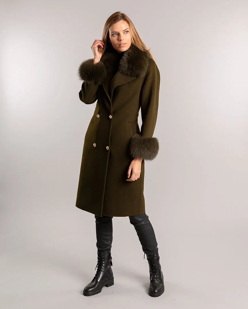 Sloane Wool Coat Moss Green