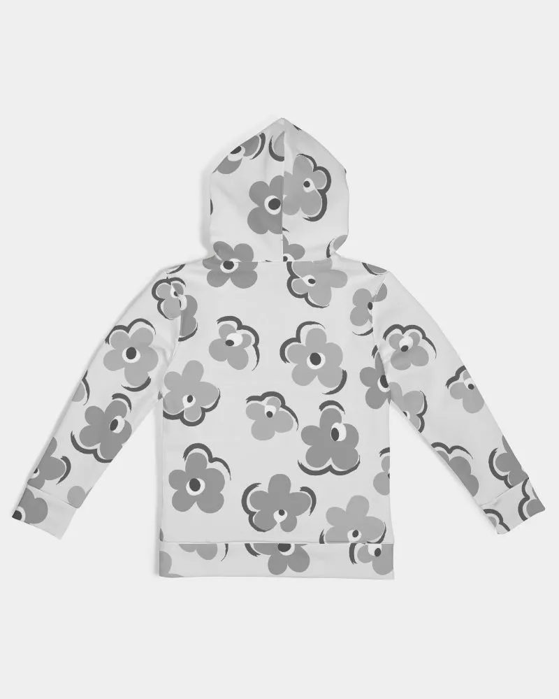 SMF Gray Flowers Kids Hoodie