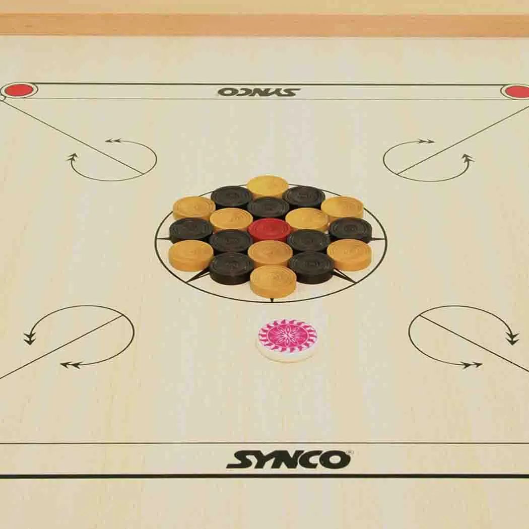 Synco Mango66 - Carrom Board - Compact & Portable