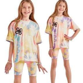 Tie Dye Biker Short T-shirt Set