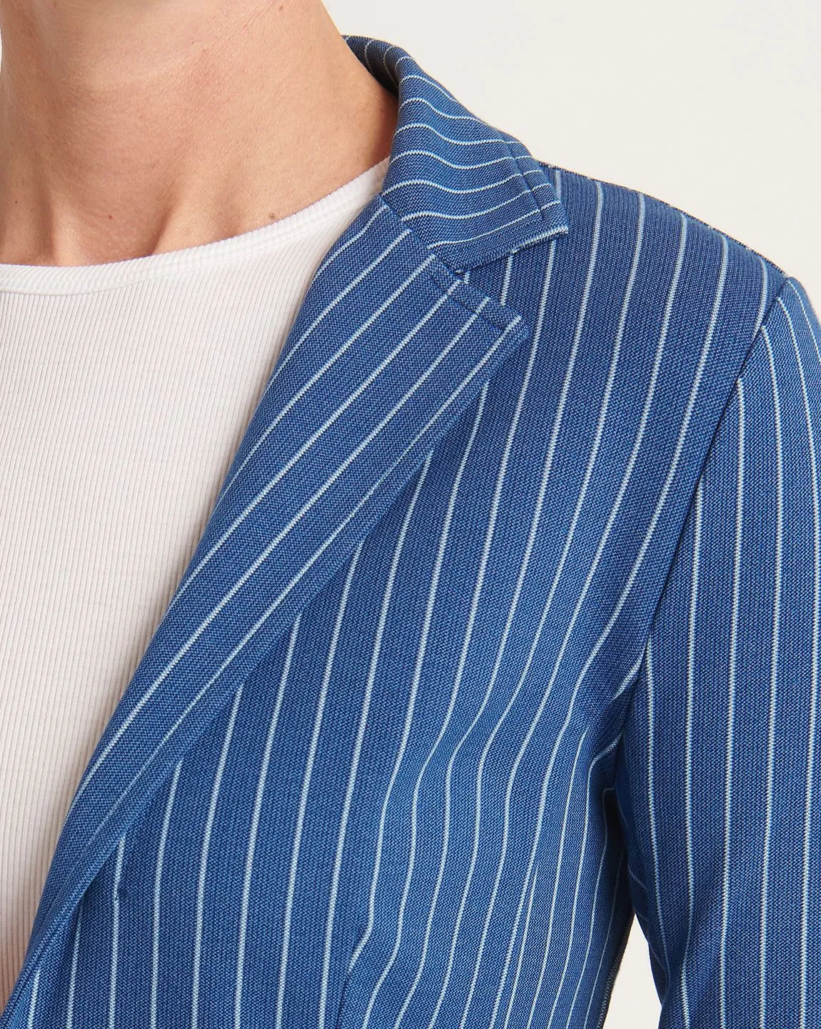 Transcendent Blazer (Aegean Pinstripe)