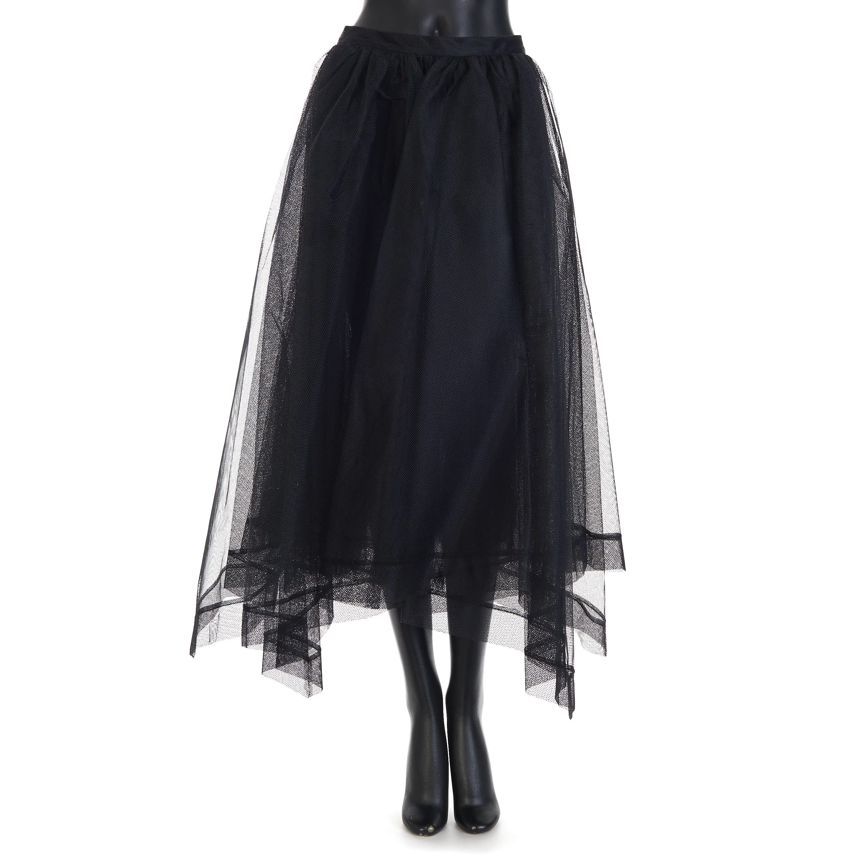 Women's Paris Net Midi Skirt In Black