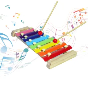 Wooden Xylophone Musical Toy 1,  with 8 Note, Multicolour, 3 , 1 Xylophone, 2 Sticks Brand