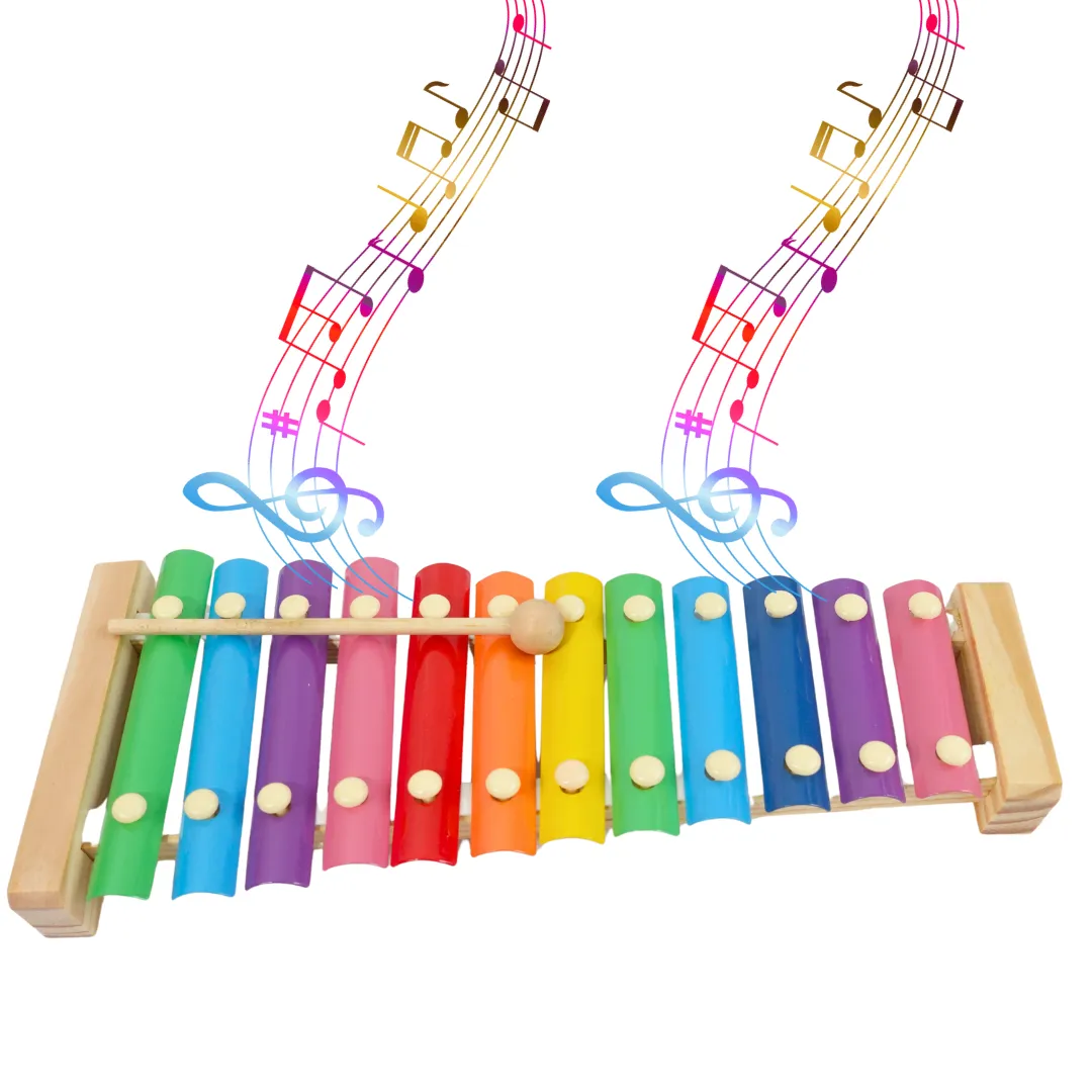 Wooden Xylophone with 12 Note, 1 Xylophone, 2 Sticks Brand