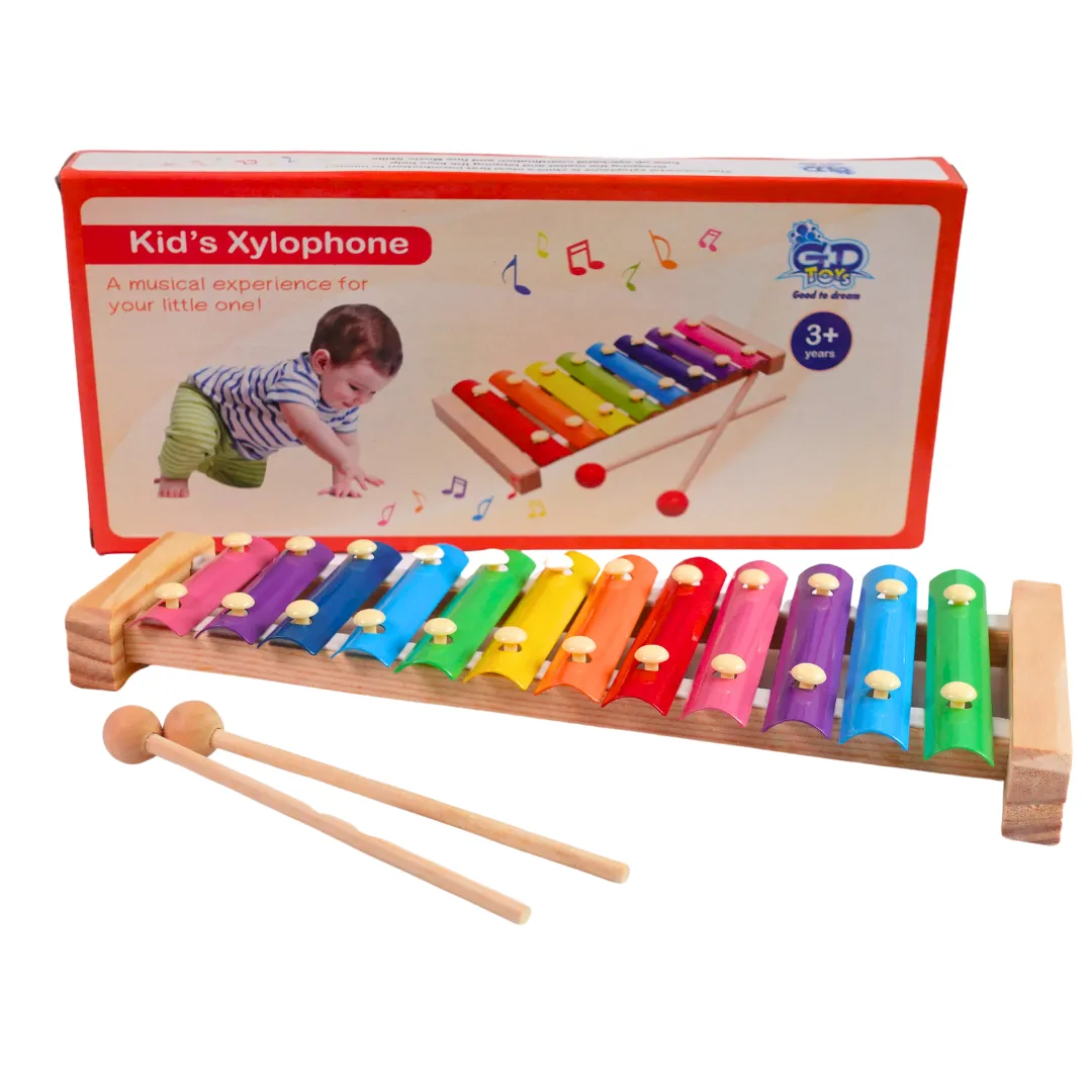 Wooden Xylophone with 12 Note, 1 Xylophone, 2 Sticks Brand